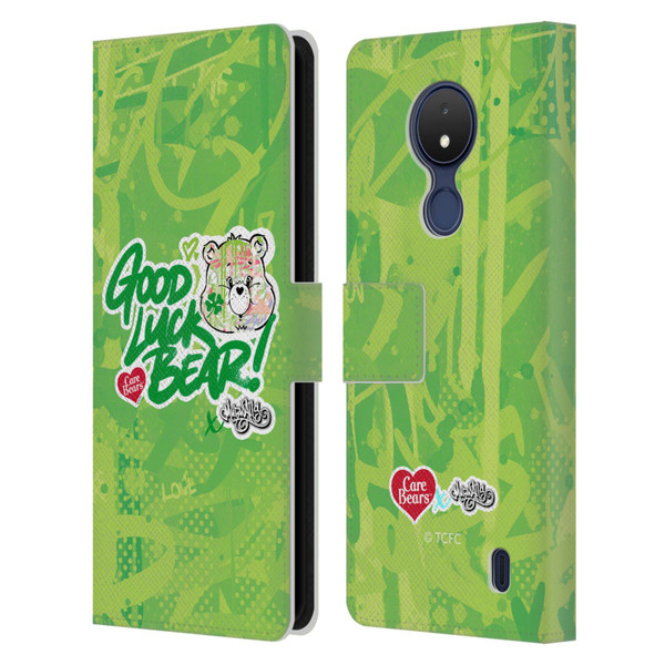 Care Bears Graffiti Collection by Murwalls Good Luck Leather Book Wallet Case Cover For Nokia C21