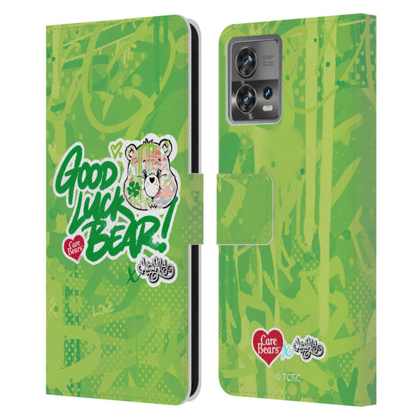 Care Bears Graffiti Collection by Murwalls Good Luck Leather Book Wallet Case Cover For Motorola Moto Edge 30 Fusion