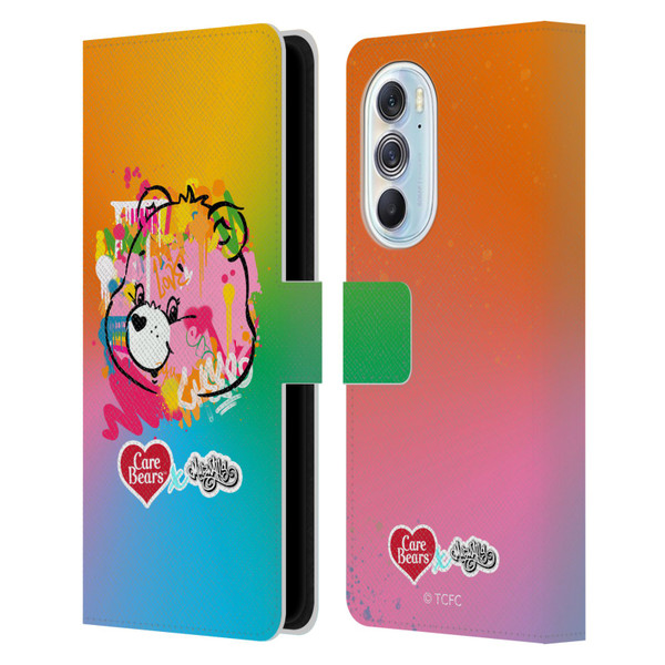 Care Bears Graffiti Collection by Murwalls Gradient Leather Book Wallet Case Cover For Motorola Edge X30