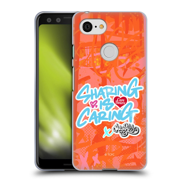 Care Bears Graffiti Collection by Murwalls Sharing Is Caring Soft Gel Case for Google Pixel 3