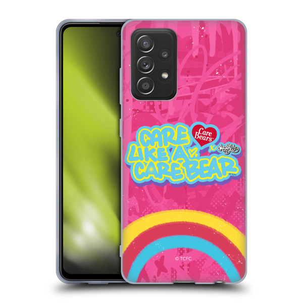 Care Bears Graffiti Collection by Murwalls Rainbow In Pink Soft Gel Case for Samsung Galaxy A52 / A52s / 5G (2021)
