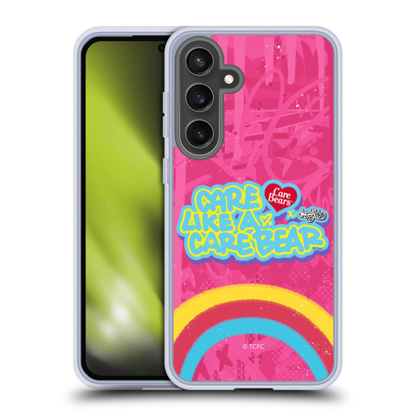 Care Bears Graffiti Collection by Murwalls Rainbow In Pink Soft Gel Case for Samsung Galaxy S24 FE