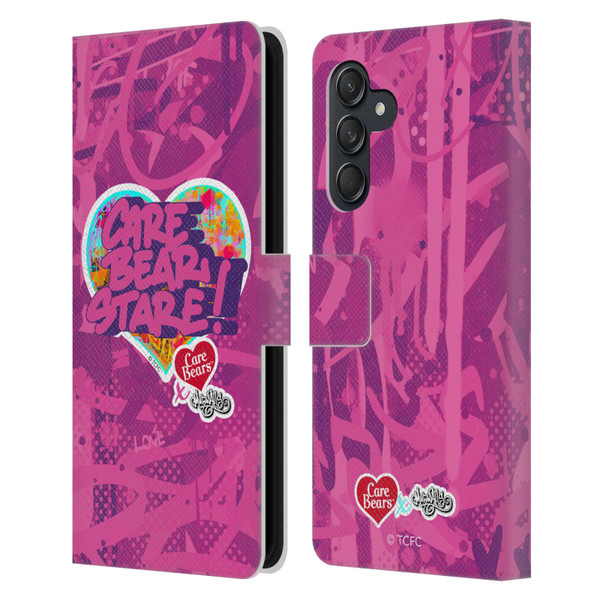Care Bears Graffiti Collection by Murwalls Stare Leather Book Wallet Case Cover For Samsung Galaxy M55 5G