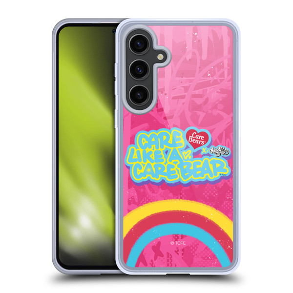 Care Bears Graffiti Collection by Murwalls Rainbow In Pink Soft Gel Case for Samsung Galaxy S24+ 5G
