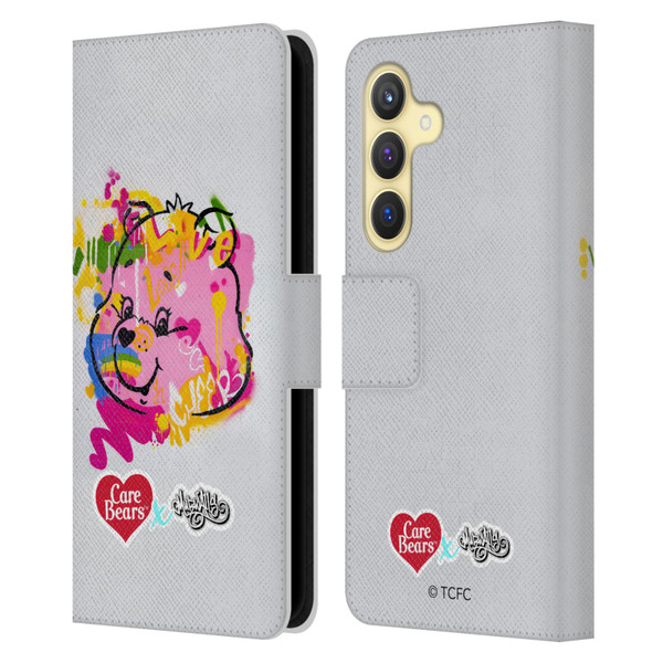 Care Bears Graffiti Collection by Murwalls Painted Leather Book Wallet Case Cover For Samsung Galaxy S24 5G