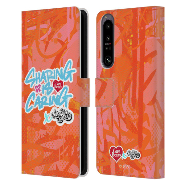 Care Bears Graffiti Collection by Murwalls Sharing Is Caring Leather Book Wallet Case Cover For Sony Xperia 1 IV