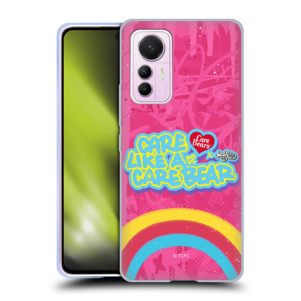 Care Bears Graffiti Collection by Murwalls Rainbow In Pink Soft Gel Case for Xiaomi 12 Lite