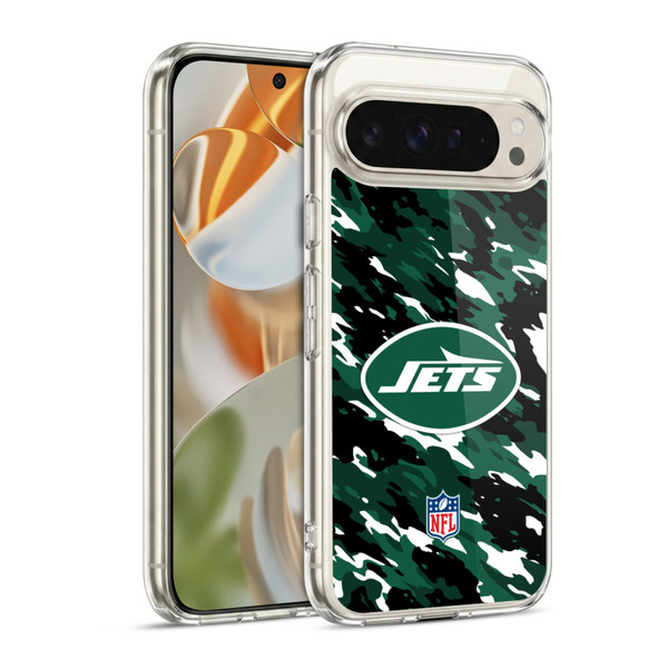NFL New York Jets Logo Camou Soft Gel Case for Google Pixel 9 / Pixel 9 Pro