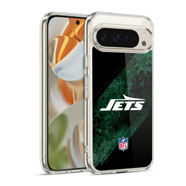 NFL New York Jets Logo Blur Soft Gel Case for Google Pixel 9 / Pixel 9 Pro