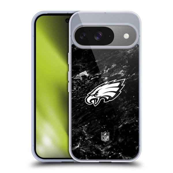 NFL Philadelphia Eagles Artwork Marble Soft Gel Case for Google Pixel 9 / Pixel 9 Pro
