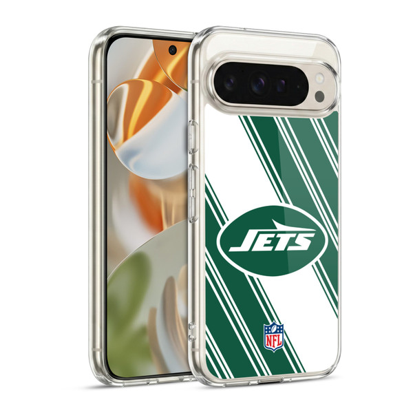 NFL New York Jets Artwork Stripes Soft Gel Case for Google Pixel 9 / Pixel 9 Pro