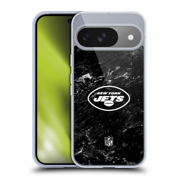 NFL New York Jets Artwork Marble Soft Gel Case for Google Pixel 9 / Pixel 9 Pro