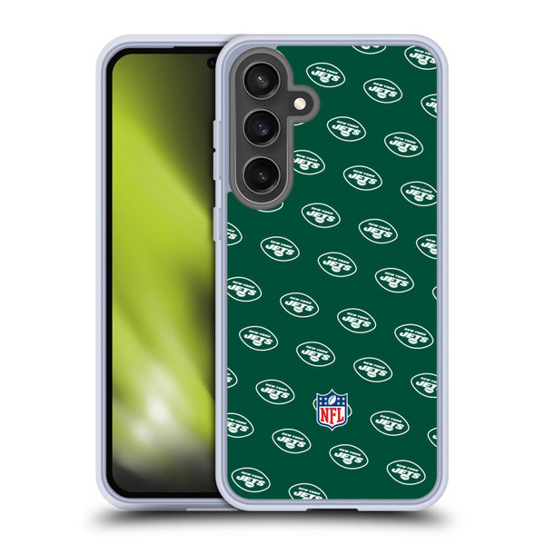 NFL New York Jets Artwork Patterns Soft Gel Case for Samsung Galaxy S24 FE