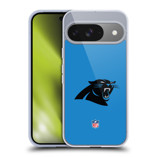 NFL Carolina Panthers Logo Plain Soft Gel Case for Google Pixel 9 / Pixel 9 Pro
