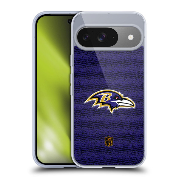 NFL Baltimore Ravens Logo Football Soft Gel Case for Google Pixel 9 / Pixel 9 Pro