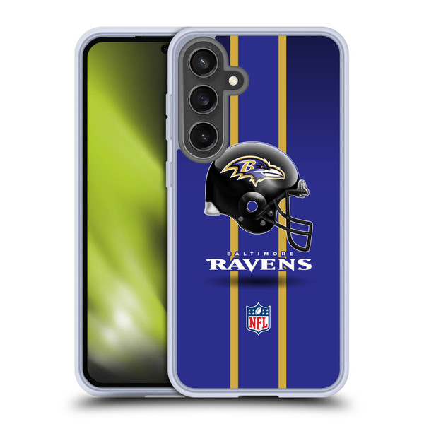 NFL Baltimore Ravens Logo Helmet Soft Gel Case for Samsung Galaxy S24 FE