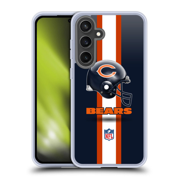 NFL Chicago Bears Logo Helmet Soft Gel Case for Samsung Galaxy S24 FE