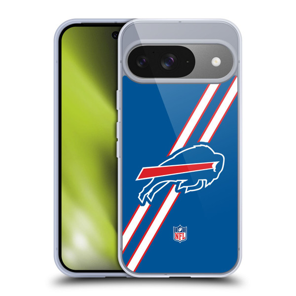 NFL Buffalo Bills Logo Stripes Soft Gel Case for Google Pixel 9 / Pixel 9 Pro