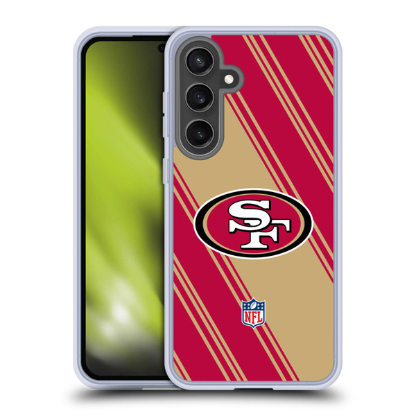 NFL San Francisco 49ers Artwork Stripes Soft Gel Case for Samsung Galaxy S24 FE