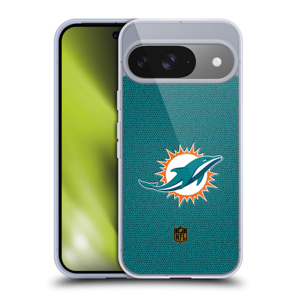 NFL Miami Dolphins Logo Football Soft Gel Case for Google Pixel 9 / Pixel 9 Pro