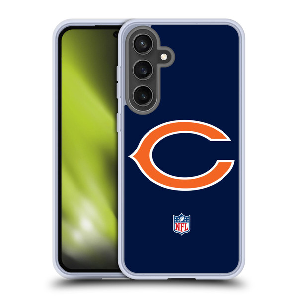 NFL Chicago Bears Logo Plain Soft Gel Case for Samsung Galaxy S24 FE