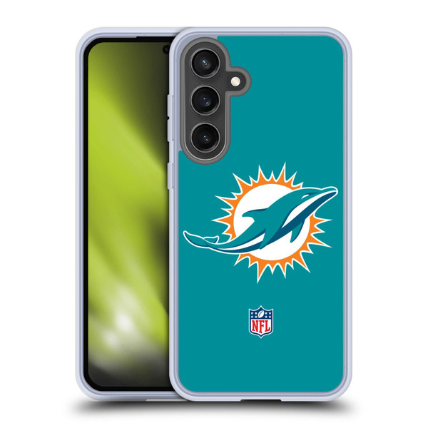 NFL Miami Dolphins Logo Plain Soft Gel Case for Samsung Galaxy S24 FE