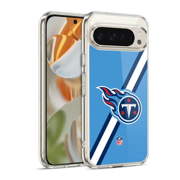 NFL Tennessee Titans Logo Stripes Soft Gel Case for Google Pixel 9 / Pixel 9 Pro