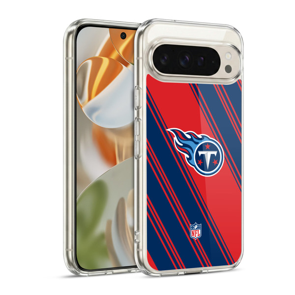 NFL Tennessee Titans Artwork Stripes Soft Gel Case for Google Pixel 9 / Pixel 9 Pro