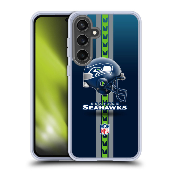 NFL Seattle Seahawks Logo Helmet Soft Gel Case for Samsung Galaxy S24 FE