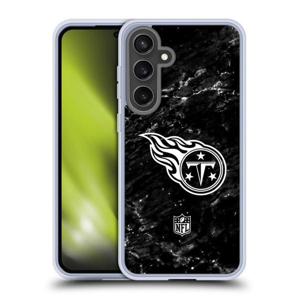 NFL Tennessee Titans Artwork Marble Soft Gel Case for Samsung Galaxy S24 FE