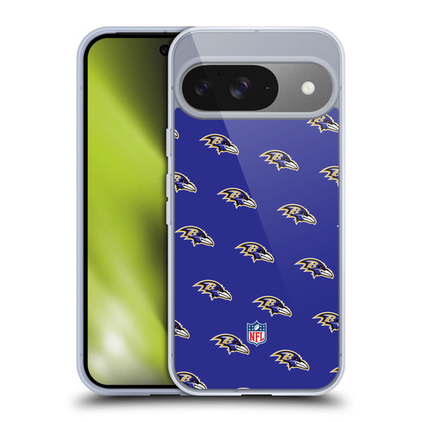 NFL Baltimore Ravens Artwork Patterns Soft Gel Case for Google Pixel 9 / Pixel 9 Pro