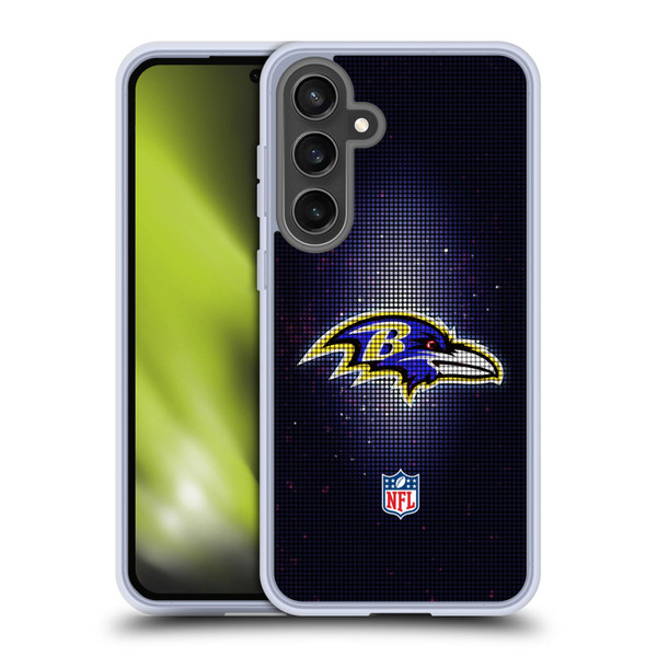 NFL Baltimore Ravens Artwork LED Soft Gel Case for Samsung Galaxy S24 FE