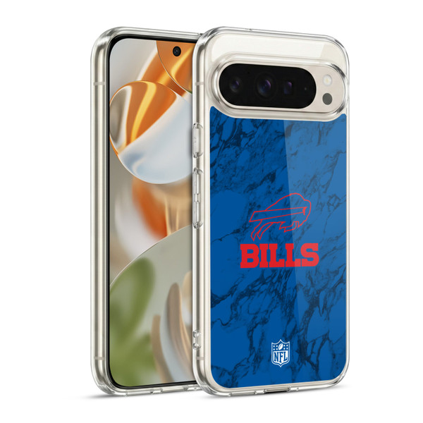 NFL Buffalo Bills Graphics Coloured Marble Soft Gel Case for Google Pixel 9 / Pixel 9 Pro
