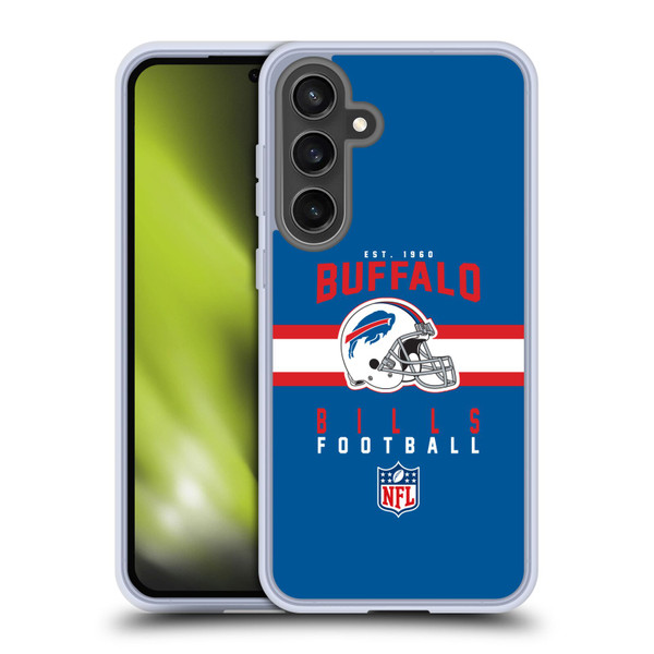 NFL Buffalo Bills Graphics Helmet Typography Soft Gel Case for Samsung Galaxy S24 FE