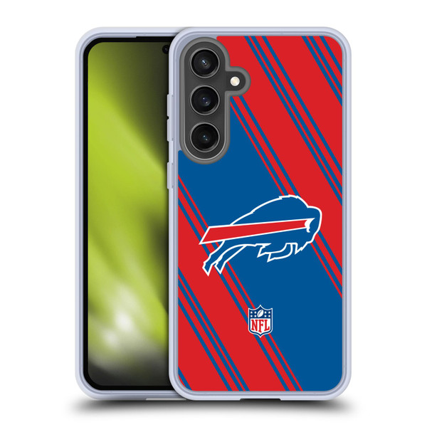 NFL Buffalo Bills Artwork Stripes Soft Gel Case for Samsung Galaxy S24 FE