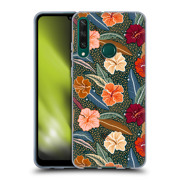 Cat Coquillette Tropical Wildlife African Hibiscus Soft Gel Case for Huawei Y6p