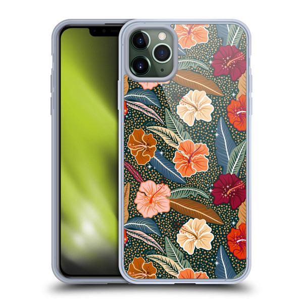 Cat Coquillette Tropical Wildlife African Hibiscus Soft Gel Case for Apple iPhone 11 Pro Max