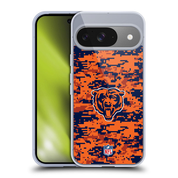 NFL Chicago Bears Graphics Digital Camouflage Soft Gel Case for Google Pixel 9 / Pixel 9 Pro