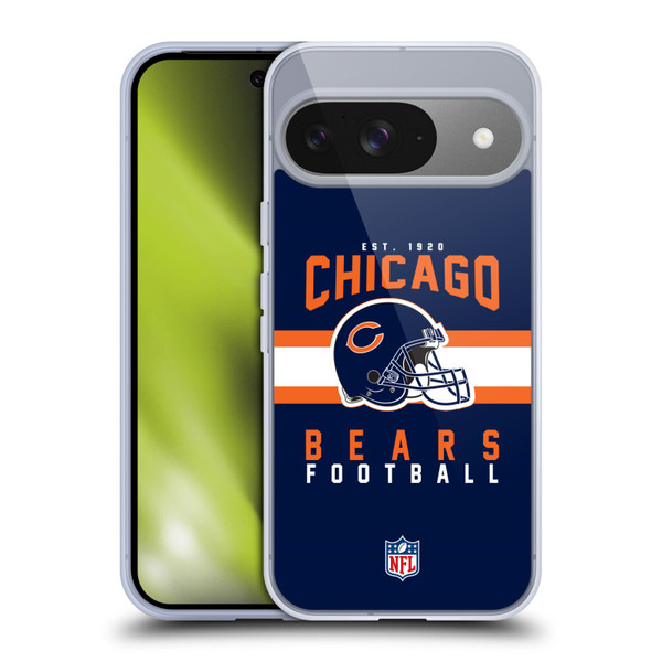 NFL Chicago Bears Graphics Helmet Typography Soft Gel Case for Google Pixel 9 / Pixel 9 Pro