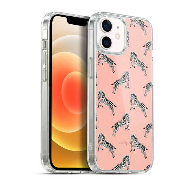 Cat Coquillette Tropical Wildlife Zebra Leap Pattern Soft Gel Case for Apple iPhone 12 / iPhone 12 Pro & MagSafe
