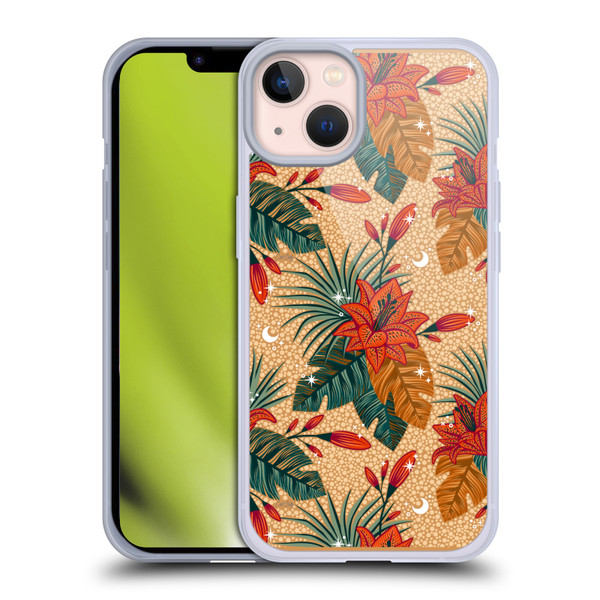 Cat Coquillette Tropical Wildlife Lily Soft Gel Case for Apple iPhone 13