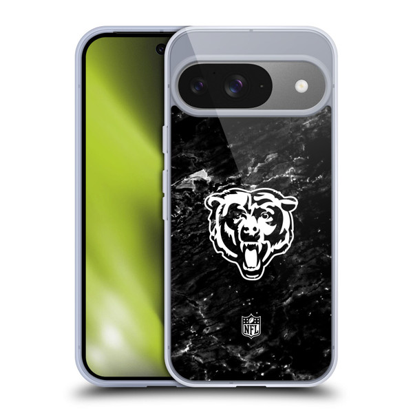NFL Chicago Bears Artwork Marble Soft Gel Case for Google Pixel 9 / Pixel 9 Pro