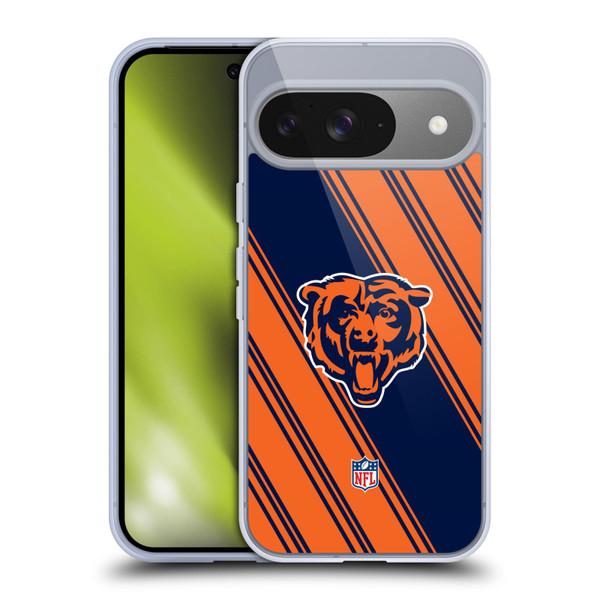 NFL Chicago Bears Artwork Stripes Soft Gel Case for Google Pixel 9 / Pixel 9 Pro