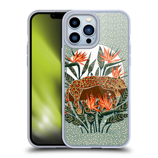 Cat Coquillette Tropical Wildlife Leopard Moonrise Soft Gel Case for Apple iPhone 13 Pro Max
