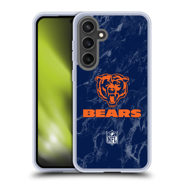 NFL Chicago Bears Graphics Coloured Marble Soft Gel Case for Samsung Galaxy S24 FE