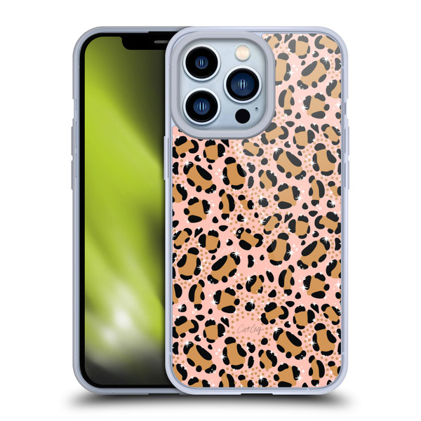 Cat Coquillette Tropical Wildlife Sparkly Leopard Print Soft Gel Case for Apple iPhone 13 Pro
