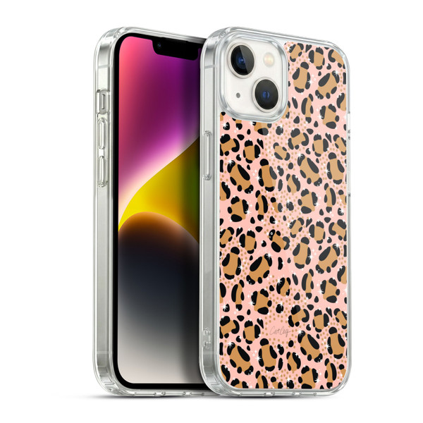 Cat Coquillette Tropical Wildlife Sparkly Leopard Print Soft Gel Case for Apple iPhone 14 Plus & MagSafe