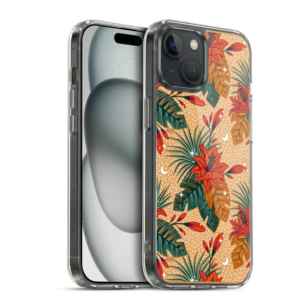 Cat Coquillette Tropical Wildlife Lily Soft Gel Case for Apple iPhone 15 & MagSafe