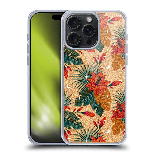 Cat Coquillette Tropical Wildlife Lily Soft Gel Case for Apple iPhone 15 Pro Max