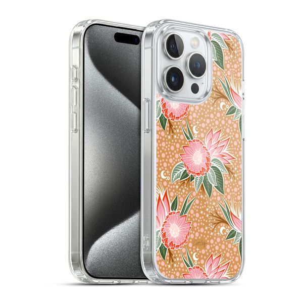 Cat Coquillette Tropical Wildlife Protea Bloom Soft Gel Case for Apple iPhone 15 Pro & MagSafe
